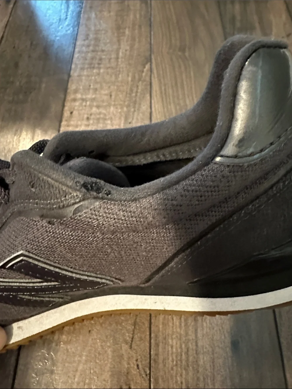 New Balance Sola Sleek Dark Gray and White Athletic Sneakers